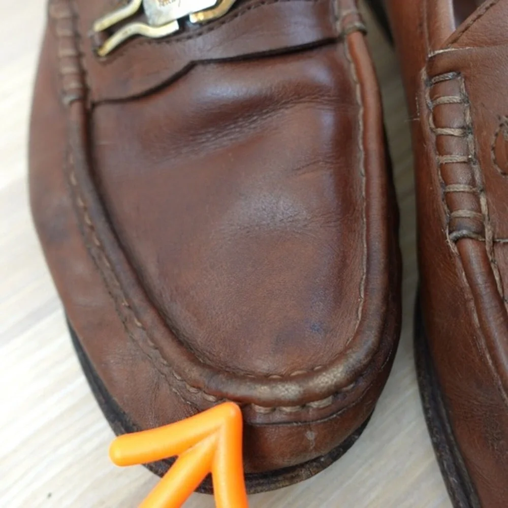 Vintage Salvatore Ferragamo Loafer Men 9 D Bourbon 43 Gancini Bit Mocassin ITALY
